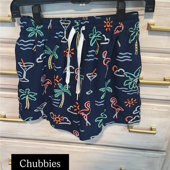 Chubbies Navy Fun Print Shorts - Picture 1 of 1